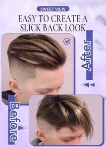 Barra de cera para el cabello y cepillo para peinar hacia atrás SWEET VIEW, Pomada/Bálsamo para cabello suave, sin frizz, coleta lisa, moños, accesorios de peinado en crema/gel para niñas y niños - Negro - Ver 6