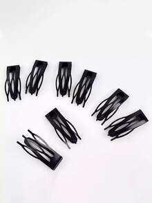 10pcs Black Metal BB Hair Clips, Hair Accessories For Styling, Suitable For Women's Daily Use, Party & Holiday Claw Clips Hair Claws Hair Barrettes, School Stuff, Set, Hair Piece