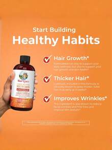 MaryRuth's Multivitamin Hair Growth - Hair Thickening - Improves Wrinkles - Vegan - 30 Oz - Peach Flavor - Others - View 4