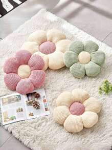 Blumenkissen für Heimdekoration, süß geformtes Bodenkissen, ästhetisches Plüsch-Dekokissen für Bett, Sofa und Couch