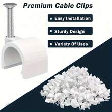 100pcs Steel Cable Clips, Suitable For Fixing 4/5/6/7/8/9/10mm Cables
