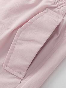 Balabala Tween Girl 粉色 2025 夏季新款雨伞工装裙