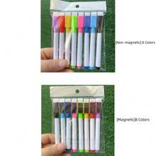 8/16-Color Bag Washable Color Core Black Core Whiteboard Pen With Brush Water-Based Erasable Pen,Back To School