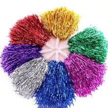 15pcs Glitter Cheerleader Pom Poms - Lightweight , Perfect For Dances, Celebrations And Sports Events Decoration House Storage Home Garden Decoration Holiday Celebrations Birthday Parties Banquets Tea Parties Exquisite Crafts Fashion Match Wedding Summer Gifts Beach Back To School School Supplies Room Decor