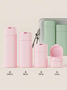 6pcs/Set 15ml/50ml/80ml/100ml Nordic Style Empty Refillable Travel Bottles For Shampoo, Lotion, Shower Gel, Cream