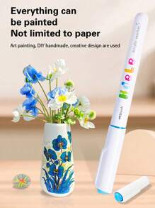 [5 Groups Color Series] 1 Set Of 24 Colors Felt Acrylic Paint Markers Pens, There Are 5 Groups Color Series, Orange, Pink, Blue, Green, And Purple Choose From, Rich Colors, Clear Coloring Pages, Suitable For Painting, Illustration, Coloring Books, School Supplies, Back To School