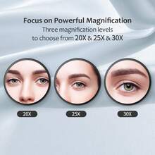 30X Magnifying Mirror,Small Magnifying Mirror With Suction Cup And Tweezers,As Travel Makeup Mirror,Compact Mirror Set For Trimming Eyebrows 3.5 Inch With Tweezers Suitable For Traveling, Climbing, Wilderness,Exquisite Small Mirror For Holiday Gifts For Family And Friends,Makeup,Cheap,Room Decor,Vanity,Travel,Bedroom,Makeup Accessories,Mirror,Vanity Mirror,Mini Mirror,Compact Mirror,Mirror Small,Hand Mirror,Cheap,Stocking Stuffers,Makeup,Makeup Tools,Cheap Stuff,Gifts,Gifts For Women,Christmas Gifts - Black - View 8