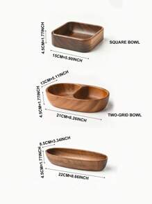 1pc Vintage Desktop Wooden Storage Box, Solid Wood Jewelry Cosmetic Organizer Tray, Entryway Catchall Decor Holder Back To School