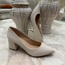 SHOW SHOW 5 CM BLOCK HEEL PUMP - trắng - Xem 4