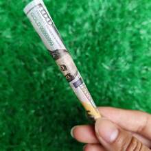 6 piezas de papeles de liar cigarrillos hechos a mano con boquilla, de 110 mm de longitud, previamente enrollados en dolares/libras/euros, con quema lenta y suave, que incluye 1 soporte para papel de cigarrillos