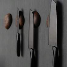 1件装刀座刀架壁挂免打孔磁性刀架厨房壁挂刀架适用于磁铁刀架厨房用具 - 1 件 - 查看 4