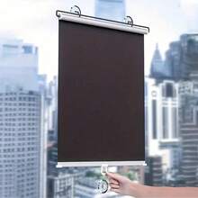 伸缩隔热遮阳帘 - 易于安装，无需钻孔，吸盘，适用于厨房、阳台和客厅玻璃窗、房间装饰、家居装饰、客厅装饰、窗帘