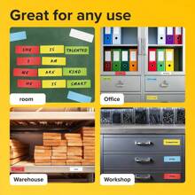 50 Stücke 1.2"X3.2" bunte magnetische Etiketten, wasserfeste Streifen für Kühlschrank, Büro, Garage, Kühlschrankfach, beschreibbare Karten mit farbigem Rand, Namensschild für Spind und Regal