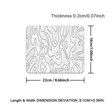 Large Black & White Terrain Graphics Gaming Mouse Pad With Stitched Edges, Non-Slip Rubber Base, Perfect For Computers, Laptops, And Office Desks, Large Mouse Pad