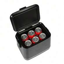 Portable Insulated Refrigerator, Black, 10.75" X 7.99" X 9.49" - Black - View 3