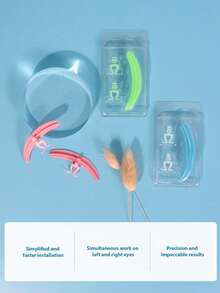 1 Set Of 4pcs Eyelash Separators, For Eyelash Extensions, Eyelash Transplant, Silicone Pad, Reusable, Suitable For Beginners And Professional Salon Makeup Artists (9 Colors) - Multicolor - View 5