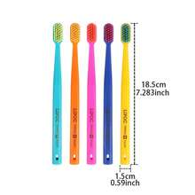 1 支装/5 支装彩虹牙刷，软毛，全尺寸刷头，男女通用，无香型，尼龙刷毛，高密度，家庭牙齿护理套装