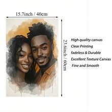 1pc Piece Of Customizable Personalized Photo Canvas Print, Watercolor Effect Modern Wall Art Poster, Fashionable Theme,Personalized Family Photo Album, Is An Ideal Gift For Friends, Family, And Couples. It Can Be Used As Home Decoration And Is Suitable For Living Rooms, Bedrooms, Kitchens, Offices, And Room Wall Decoration,Frameless,Graphic Print