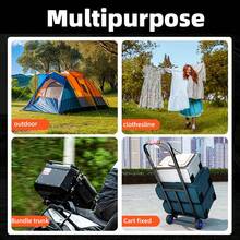 5pcs Car Drying Ropes, Auto Trunk Hanging Clothes Rack, Car Luggage Fixing Straps, Self-Driving Travel RV Accessories