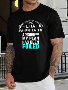 ¡Intento fallido! Divertida camiseta con ecuación matemática - Camiseta nerd y friki de ciencia para estudiantes, profesores y padres - Top de algodón negro de manga corta - Negro - Ver 1