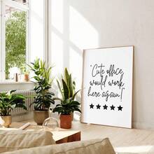 励志名言海报，适用于办公室装饰、家居及办公室墙面艺术、可爱办公桌配件、女性办公室装饰、趣味可打印工作艺术品、无框 - 彩色 - 查看 5