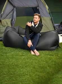 Portable Oxford Cloth Inflatable Sofa, Suitable For Indoor & Outdoor Use, Can Withstand Up To 550 Lbs, Ideal For Yard, Camping, Beach, Music Festivals, Holidays, Family & Couples Outings