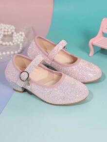1 Pair Cute 2025 New Children Princess High Heel Shoes, Suitable For Photography, Parties