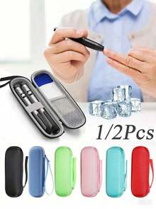 保温便携式胰岛素冷却袋 - 可装冰袋，轻便易携，拉链设计，糖尿病旅行收纳袋，便携式冷藏袋和冰袋，适用于胰岛素笔和血糖仪，应急包，露营急救包 - 彩色 - 查看 2