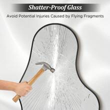 Asymmetric Wall Mirror - Black Irregular Abstract Wall Mirror Nautical Aluminum Alloy Frame Wall Mirror, Living Room, Bedroom, Bathroom, Entrance Passage, Wardrobe