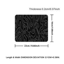 Large Black & White Terrain Graphics Gaming Mouse Pad With Stitched Edges, Non-Slip Rubber Base, Perfect For Computers, Laptops, And Office Desks, Large Mouse Pad