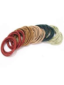 100 Stücke Minimalistische, hochelastische Haargummis in einfarbiger Ausführung, vielseitig einsetzbar für den täglichen Gebrauch, Lässig, Partys, Pendeln, Urlaub, Pferdeschwanz, Dutt, Gesichtsreinigung, Baden, Make-up, passend zu Outfits mit Haargummis, Haargummis, Haargummis, Haargummi, Haarseile, Haargummis, Fitnessstudio-Sport-Haarband