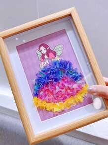 1set Diy Handmade Sticker Art, Princess & Elf Design, Dress-Up Activity, Creative Painting Kit, Activity Book For 3-6-Year-Old Girls, Ideal Birthday Or Holiday Gift, Educational Toy For Girls, Chromatic Drawing Book And Sticker Set For Children