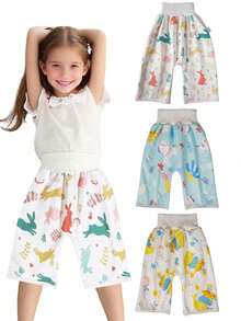 1 件防水、防漏儿童训练裤，柔软透气材质，可清洗和重复使用，适合婴幼儿，男孩和女孩的吸水如厕训练内裤，白天和夜间使用