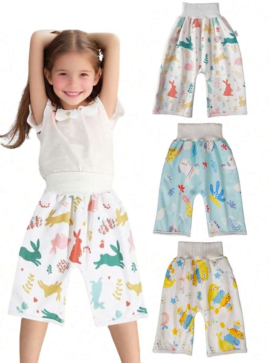 1 件防水、防漏儿童训练裤，柔软透气材质，可清洗和重复使用，适合婴幼儿，男孩和女孩的吸水如厕训练内裤，白天和夜间使用