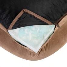 Memory Foam Mini Couch Dog Bed In Brown, Small - Brown - View 5