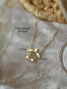 1 pezzo Collana con ciondolo tartaruga delicata in acciaio inossidabile, ciondolo tartaruga dorato, collana con tartaruga marina, regalo di tartaruga per donna, collana di ispirazione naturale
