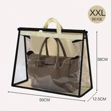Bolsa organizadora colgante con cubierta de polvo transparente, bolsa a prueba de humedad para guardar bolsos