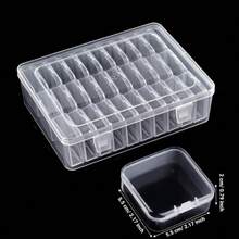 1 Set (14/20/30/44 Grid) Transparent Small Square Boxes, Tabletop Plastic Jewelry Storage Organizer Boxes, Cross-Border Specialized Household Use Gifts Women Girls Back To School