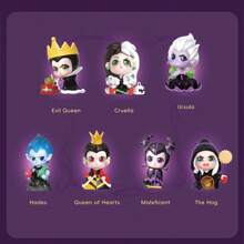Miniso Serie di figure dei Cattivi Disney in scatole chiuse, dettagli raffinati, in resina di alta qualità, perfetto per decorare la scrivania (1 pezzo, distribuzione casuale)