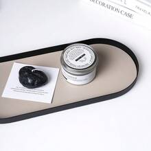 Bandeja ovalada de metal estilo nórdico con acentos - Organizador versátil de uso múltiple para joyas, fragancias, gafas y llaves | Solución de almacenamiento decorativa elegante para el hogar, hotel, cafetería y eventos (sala de estar, baño, dormitorio, entrada) para mujeres Organizador de almacenamiento Esenciales de viaje Regalo de regreso a la escuela - Multicolor - Ver 10