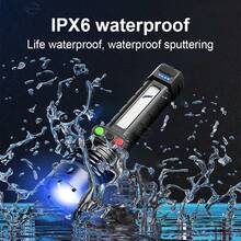 25年新款升级2*LED红绿白三色光源手电筒30W大功率带侧灯多功能户外便携照明可视电致发光超亮1000M远射探照灯铁路巡逻夜骑骑行登山探险探照灯户外应急灯