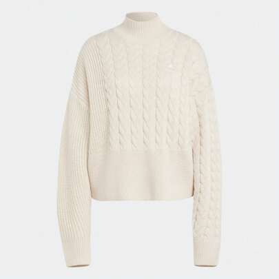 Adidas Women Casual Loose Fit High Neck Pullover Sweater, IC5221, Autumn/Winter