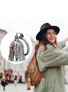 1 Universal Motorcycle And Bicycle Guardian Angel Bell, Retro Punk Motorcycle Angel Wings Motorcycle Riding Lucky Bell, Wide Application: The Motorcycle Bell Is Very Convenient To Use And Can Be Easily Hung On Motorcycles, SUVs, Bicycles, Bikes, Trucks, Pets, Etc. Motorcycle Bell Guardian Angel - Good Luck Keychain & Drive Pendant Accessories For Bikers Riders Pets