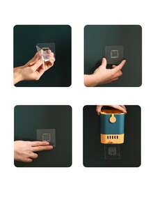 1 Pc Toilet Brush Set With Stand, Wall-Mounted Long Handle Toilet Cleaning Brush, Flexible Toilet Brush, Reach Every Angle, Bathroom Cleaning Brush, Cleaning Supplies, Cleaning Tools - Multicolor - View 2