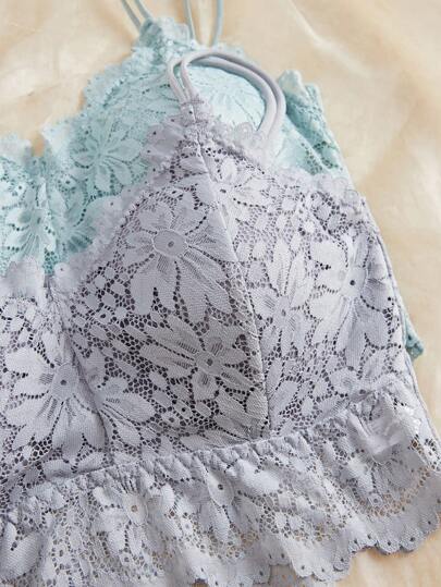 5SETS Ladies Kanten Tube Top Suspender Ondergoed Suit, Equipped Chest Pad, Anti Exposure BH Vest, Com Tafel Rimless, Thin Shoulder Strap Underwear Suit. view 4