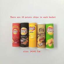 全新5入組附薯條仿真玩具,1/6比例娃娃屋仿真油炸薯條玩具,適用於Blyth、Ob11、Barbies、BJD娃娃屋玩具配件、DIY娃娃屋裝飾、超市零食、仿真食物模型拍攝道具,包含薯片 - 彩色 - 查看 16