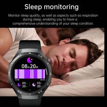 Jooeniok Montre intelligente 5 Pro 2025 Nouvel An, écran HD, commande vocale IA, appel sans fil, plus de 100 modes sport, suivi de la condition physique pour sports de plein air. Montre intelligente homme, cadeau pour Noël, la Saint-Valentin, la Fête des pères