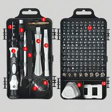 122pcs Precision Screwdriver Set With Magnetic Tips - 32 In 1/115 In 1 Professional Electronics Repair Tool Kit For Laptop, PC, Watch, Phone - CR-V Steel Multi-Function Screwdriver With Storage Case - Multicolor - View 15