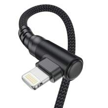 BinBoom Cable de carga rápida USB a Lightning, certificado MFi, cable de carga plano de nailon con ángulo de 90°, 10-20W de potencia, compatible con iPhone 14/13/12/11/X - Duradero para uso diario y de viaje Compatible con iPhone 14 Pro Max, 14 Pro, 14 Plus, 13 Pro Max, 13 Pro, 13, 12 Pro, 12, 11, XS, XR, 8 Plus, 8, 7, 6, 5, SE, para cargador de iPad Nan