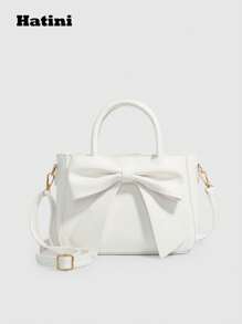 1 pieza Bolso tipo tote de unicolor elegante y de gran tamaño, el color blanco realza la elegancia, bolso de hombro versátil para ir y venir, bolso de embrague a la moda, con correa ajustable y desmontable, adecuado para ir y venir, citas, compras, ocio, playa, festivales de música, fiestas